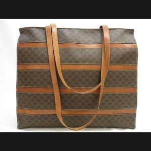 Vintage Celine Paris Maccadam Tote Bag